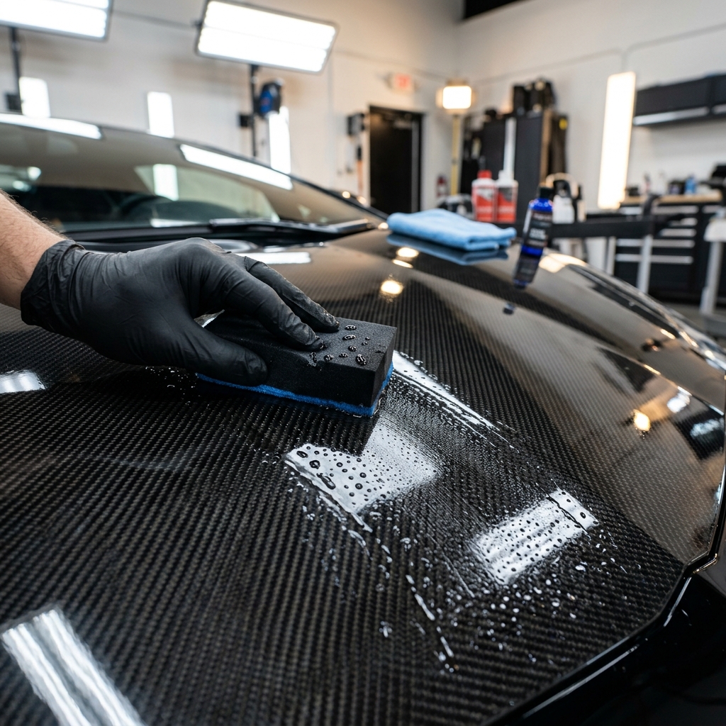 Car paint with micro scratches vs polished paint